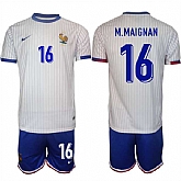 Men's France #16 Steve Mandanda White 2024-25 Away Soccer Jersey Suit,baseball caps,new era cap wholesale,wholesale hats